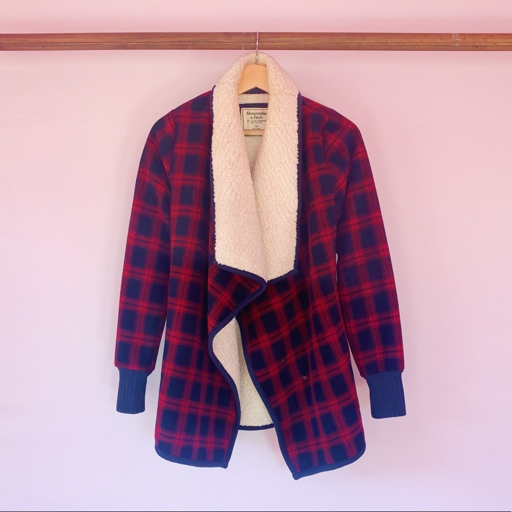 Abercrombie Women’s Plaid Wool Coat XS